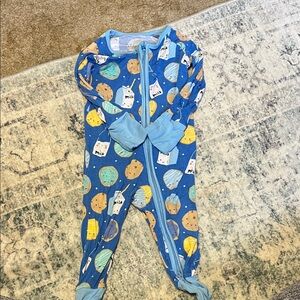 Little Sleepies Blue Cookie and Milk Footie